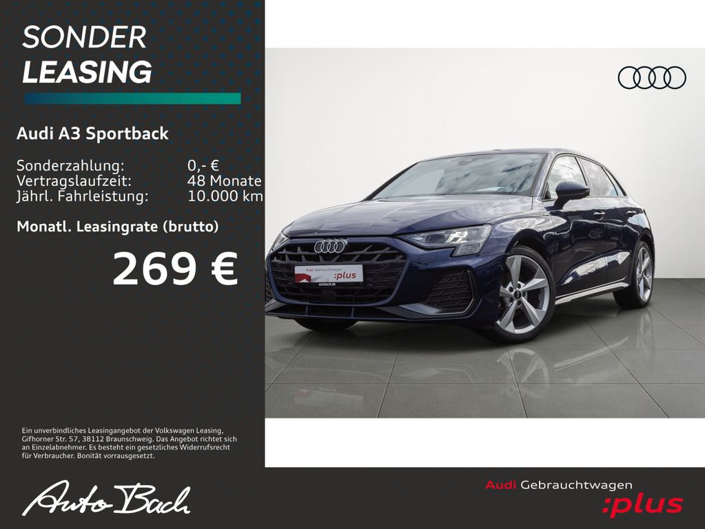 Audi A3 2025 г. Синий, пробег 13320 км
